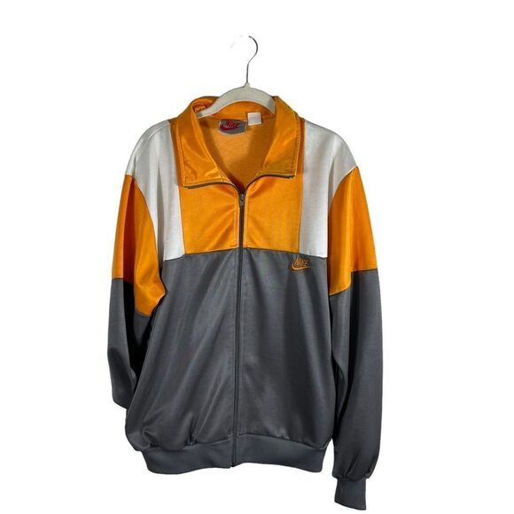 Vintage Nike Yellow and Gray Color Block Track Jacket - Picture 1 of 8